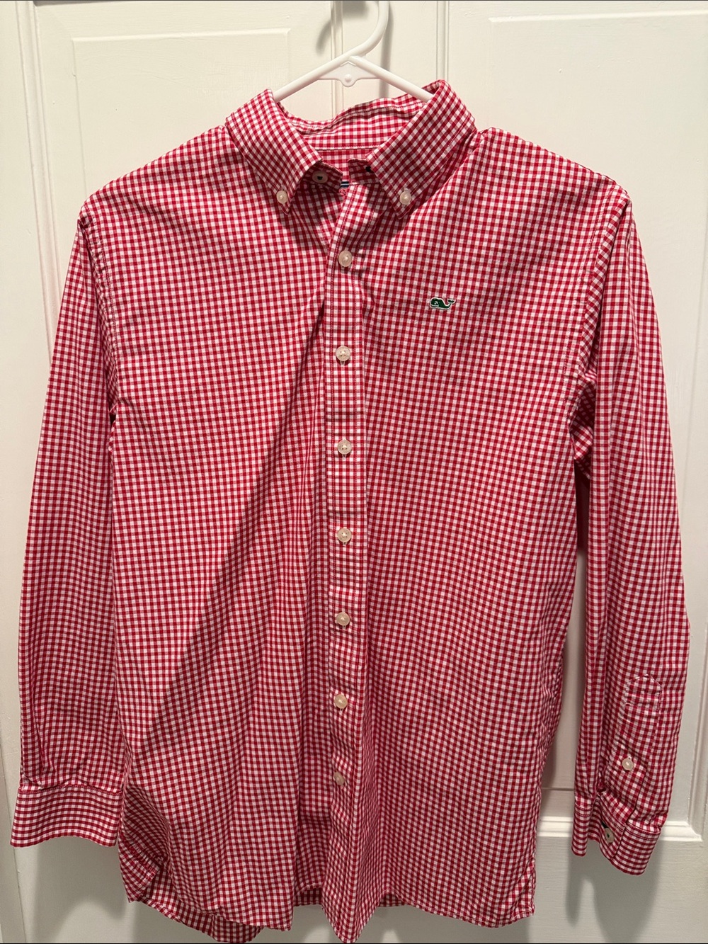 Vineyard Vines Red & White Gingham Button-Down Shirt